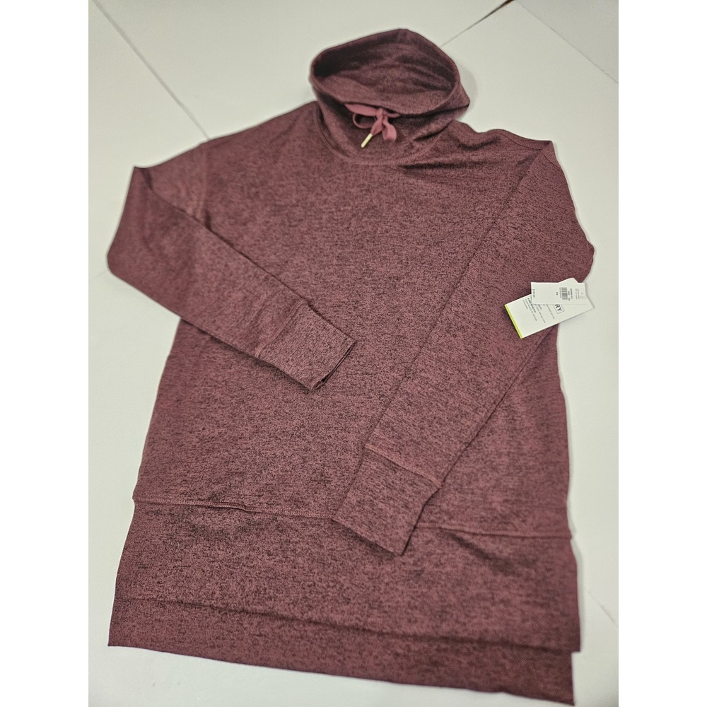 Old Navy Active NWT Maroon Heathered Cowl Neck Tunic Sweatshirt Womens X Small